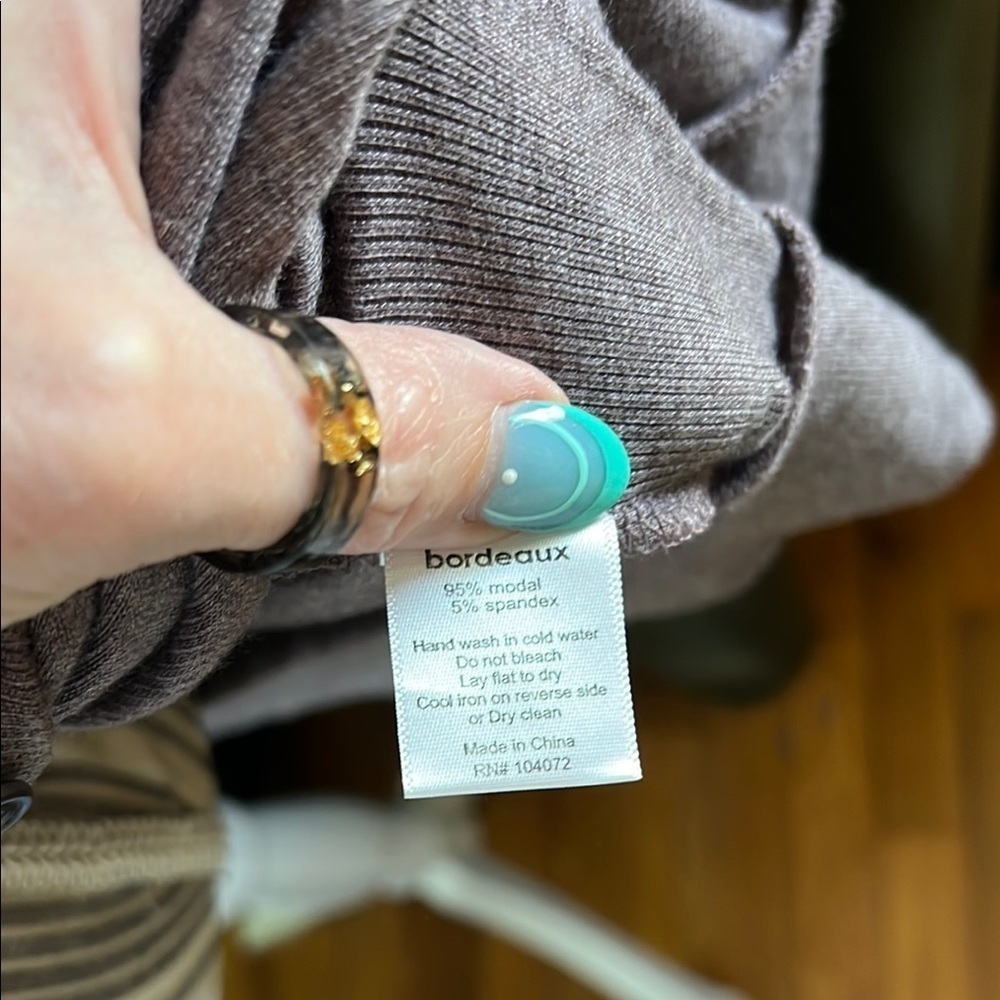 Greige Modal Button-Down Cardigan Vest - Picture 3 of 5